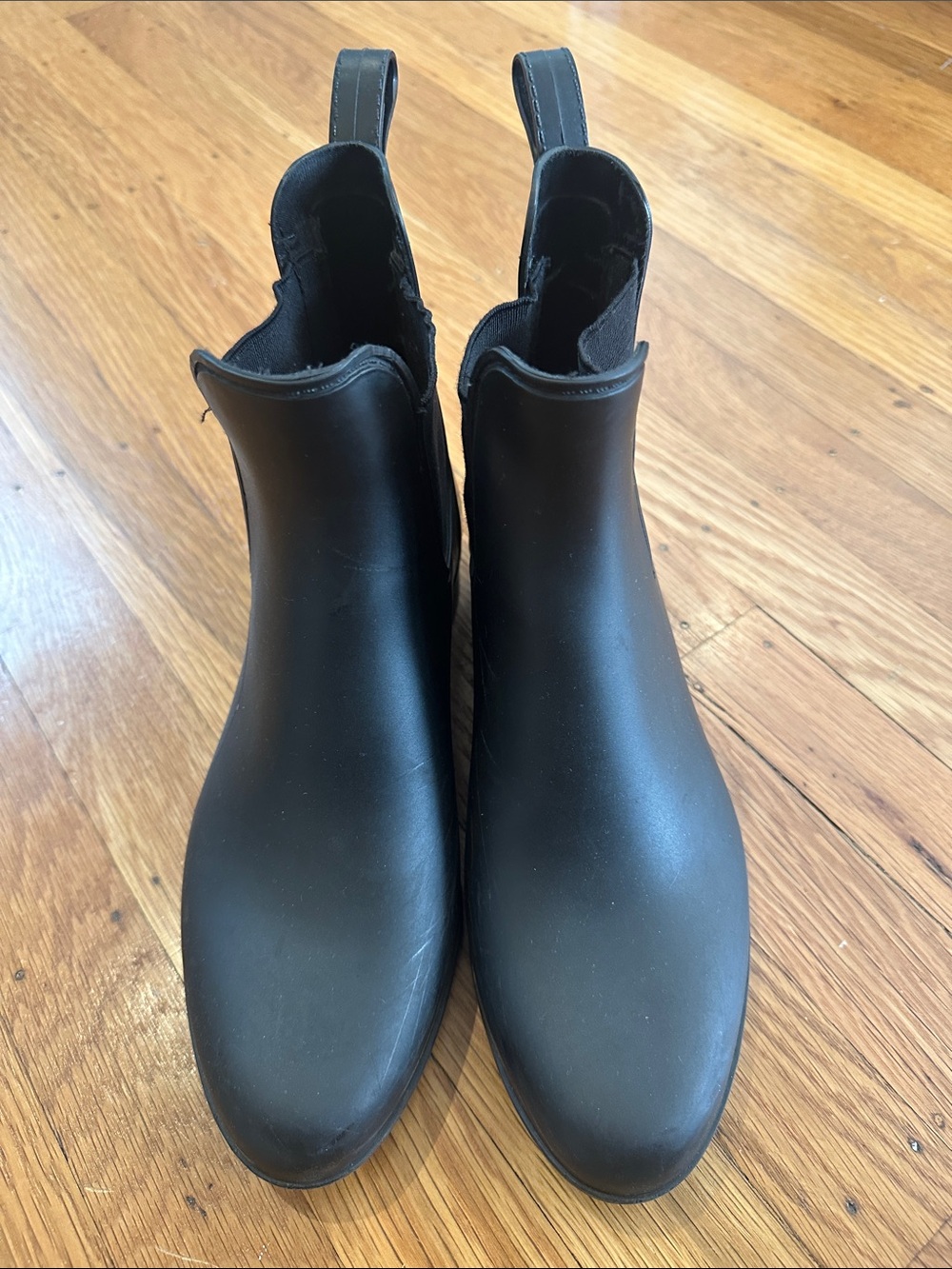 J. Crew Black Chelsea Rain Booties